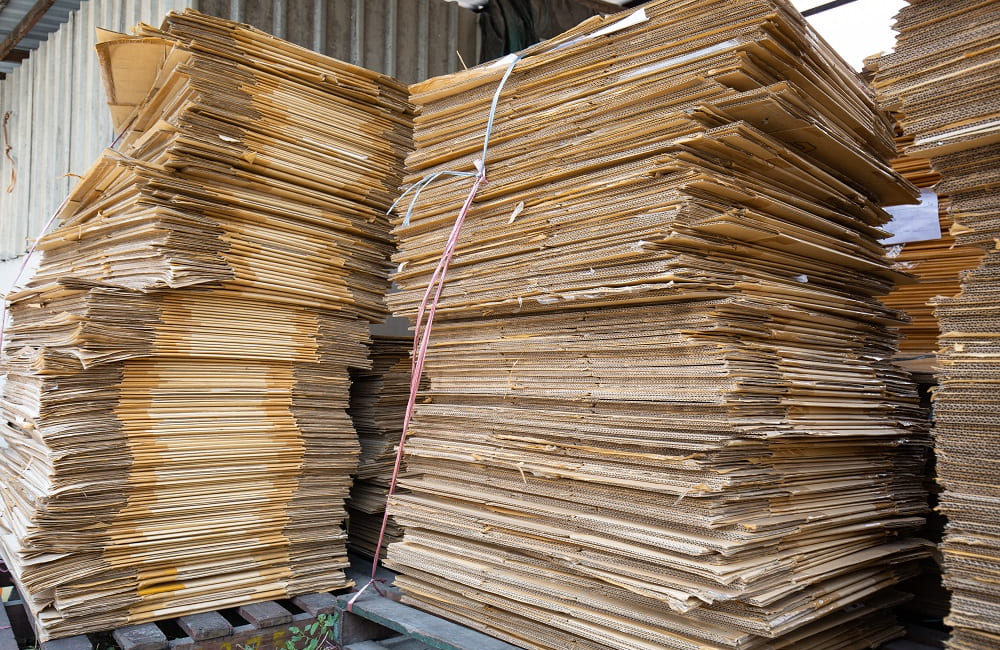 old corrugated cardboard